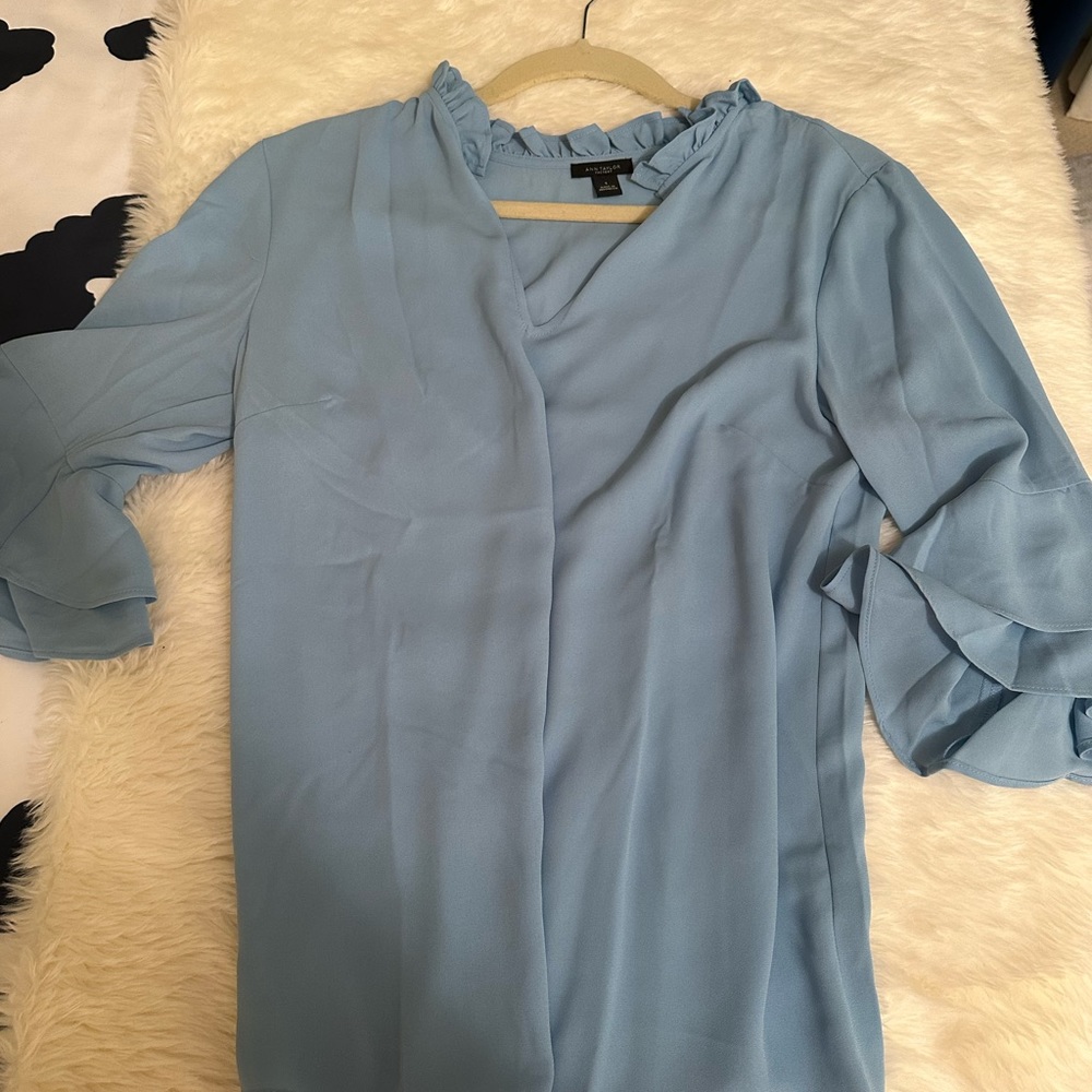 Ann Taylor Factory baby blue top